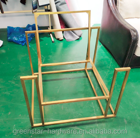 Metal Stainless Steel Design Decoration Furniture Parts for Sofa Frame Use in Gold PVD Electroplated