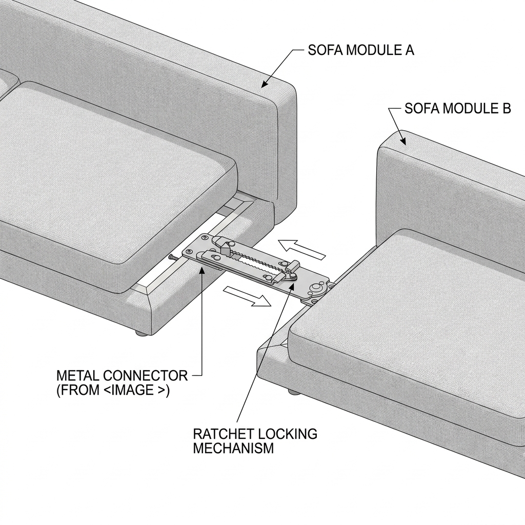 Jiashida Sofa Frame Connector Durable Metal Connecting Plate for Furniture Factory Wholesale Supply