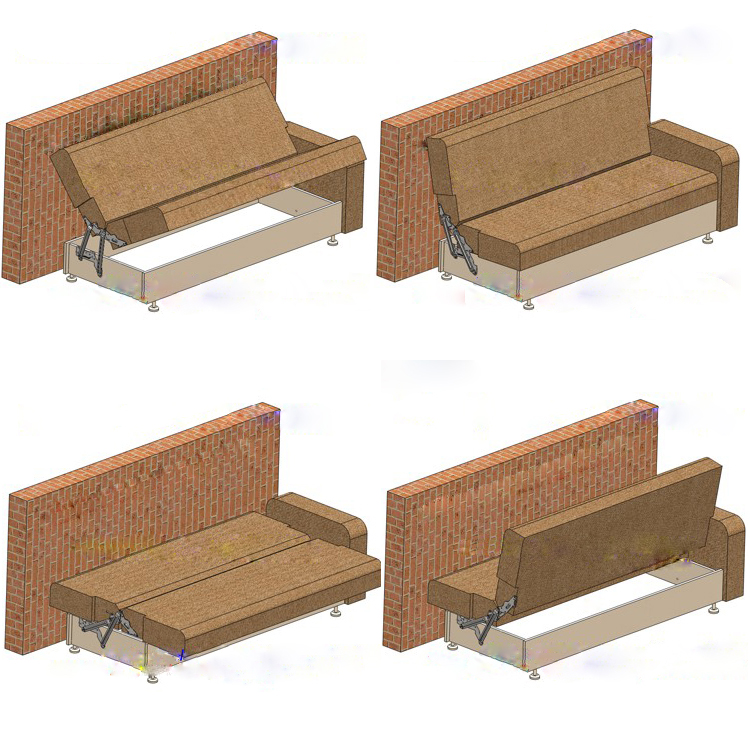 Usage of sofa bed mechanism