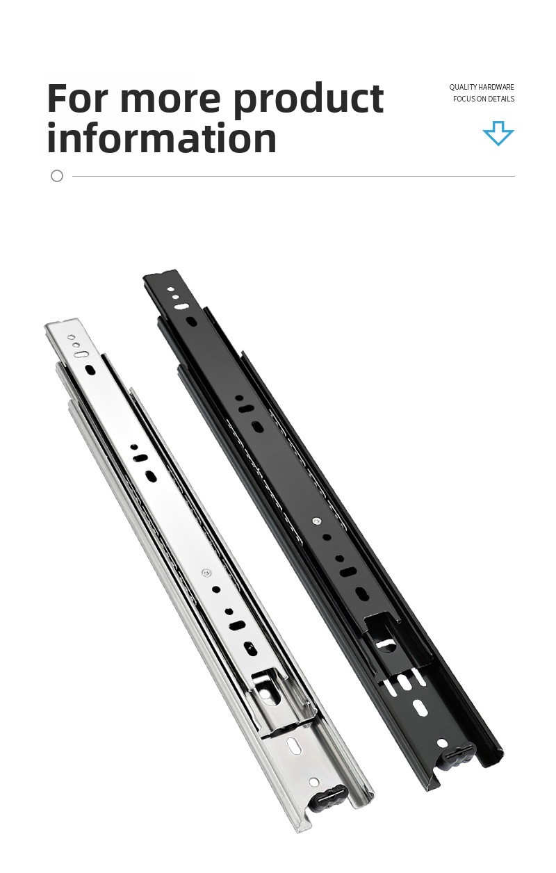 Soft Close 35mm Full Extension Drawer Slides Easy Installation