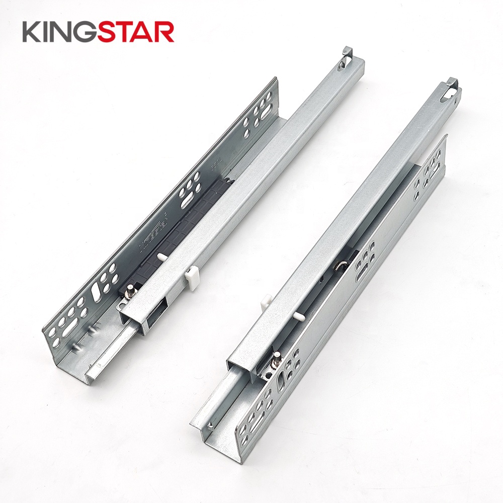High Quality Undermounted Drawer Slides Cabinet Hydraulic Push Open Furniture Hardware Smooth Running