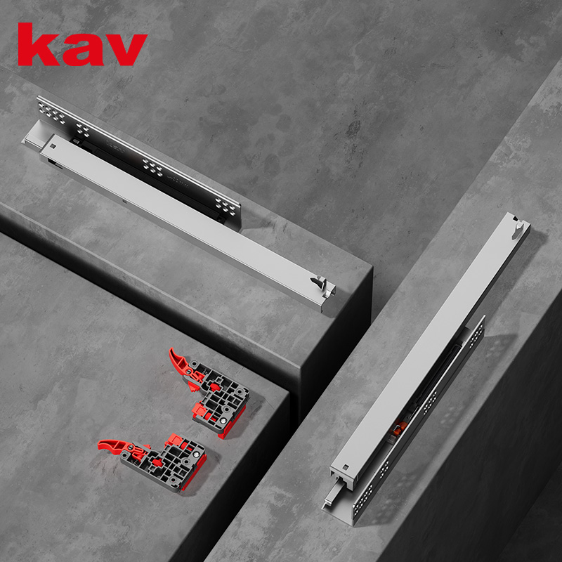 304 Stainless Steel Undermount Slide | 3D Adjustable Synchronized Soft Close | Full Extension Hidden Drawer Rail