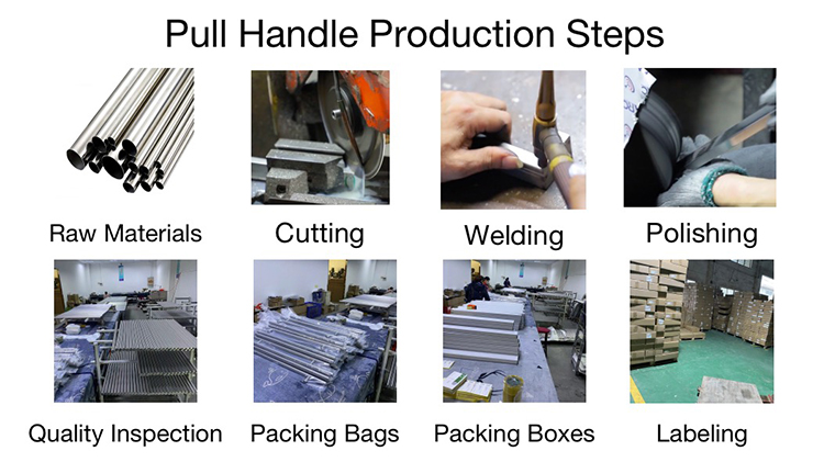 OEM / ODM Producers High Quality Hardware 304 Stainless Steel Custom Push Pull Glass Door Handle