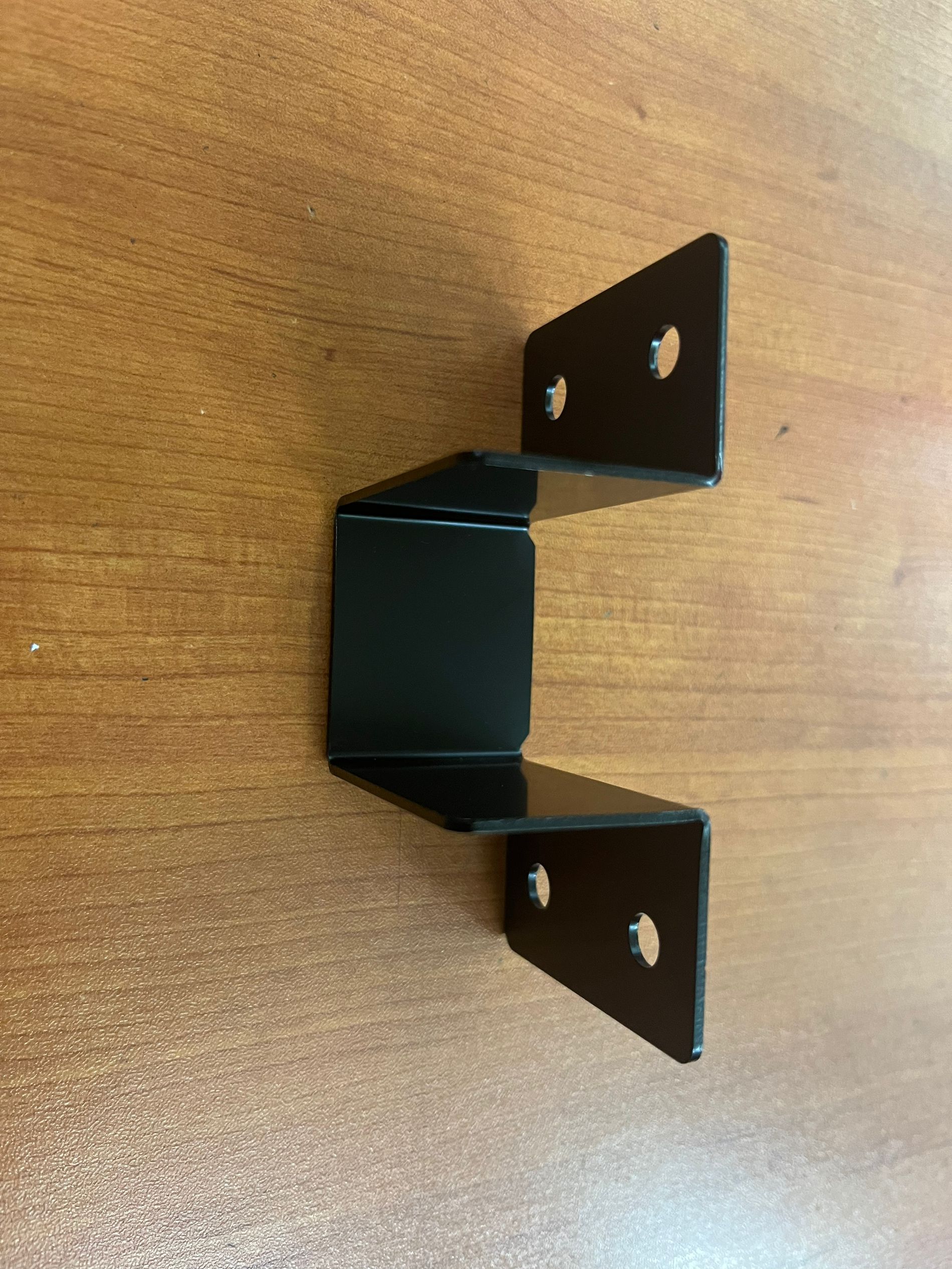 Heavy-Duty Black Bed Frame Bracket Adapter U-Shaped Headboard Hardware Stamped Bed Railing Accessories