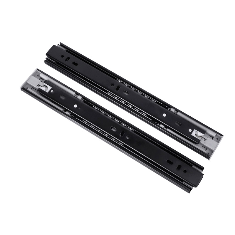 Furniture Drawer Slides, 3-Section Full Extension Ball Bearing Drawer Runners, Heavy Duty Side Mount Rails For Kitchen Cabinets