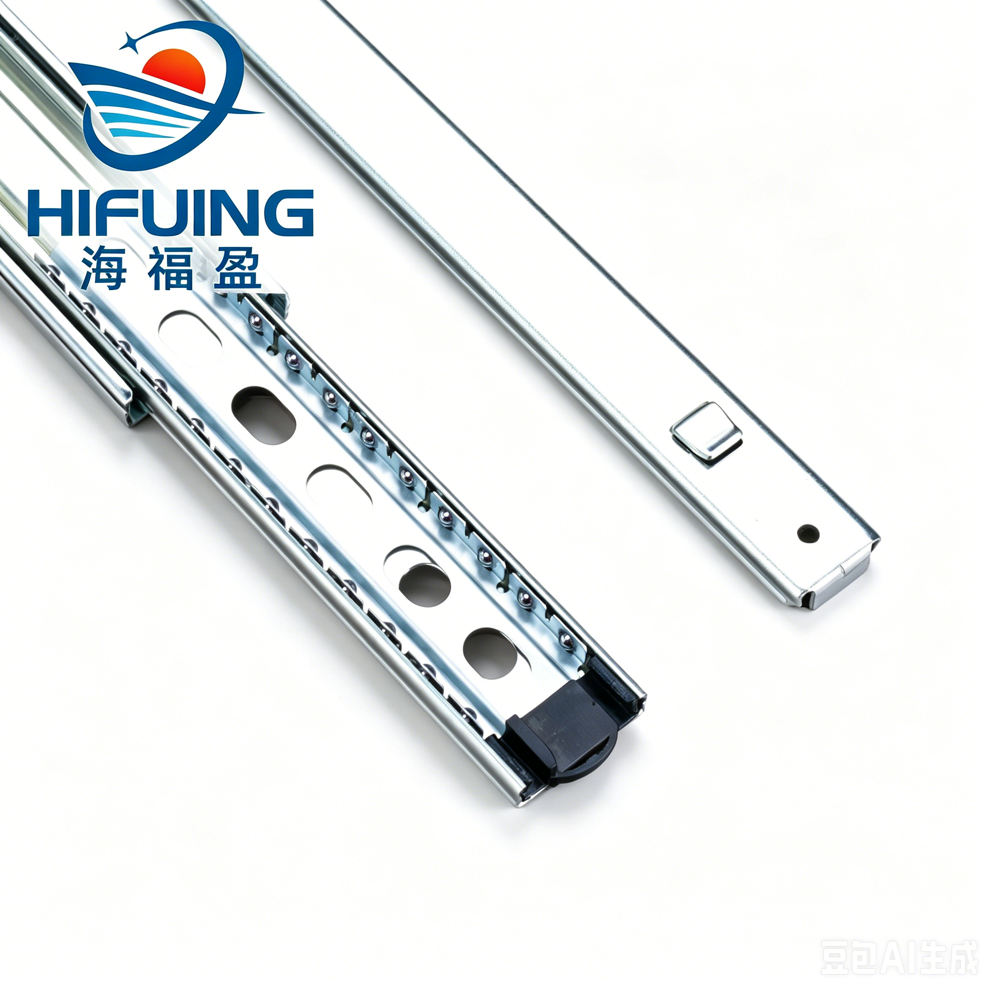 Steel Cabinet 45mm 100lbs Heavy Duty Full Extension Ball Bearing Drawer Slide With Bayonet For Office/Hotel Apartment