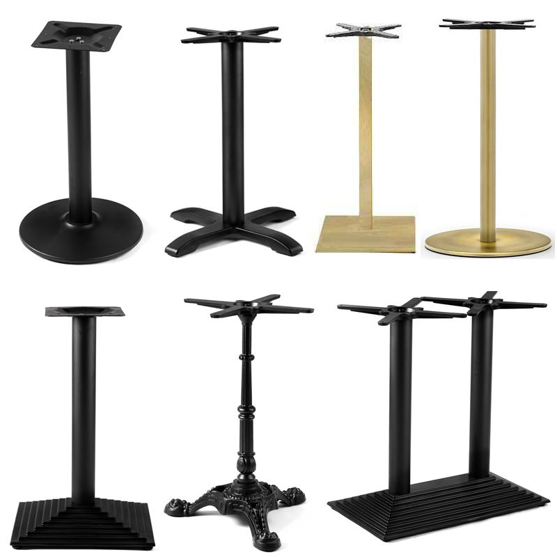 Custom Table Bases Modern Industrial Round Restaurant X Legs Cast Iron Frames Coffee Dinning Metal Steel Table Bases for Table