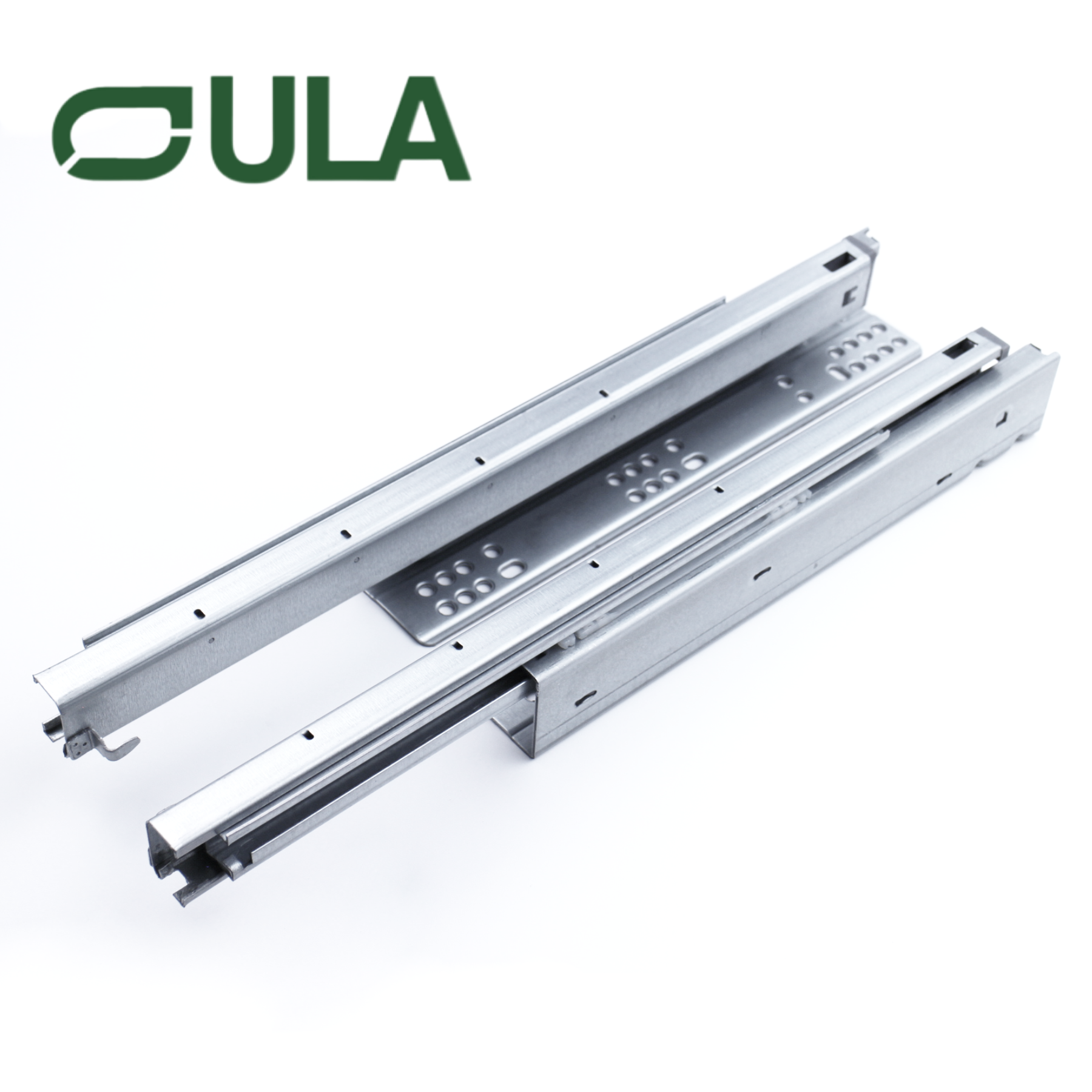 OULA Furniture Hardware Heavy-Duty Iron 45mm Concealed Slides with 3D Lock Full Extension Hidden Telescopic Drawer Slides