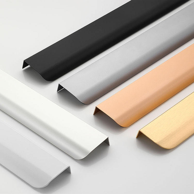Universal Multi Device Cabinet Door Handle Aluminum Alloy for Modern Bathroom Kitchen Drawer Pull with Anti Fingerprint 128mm