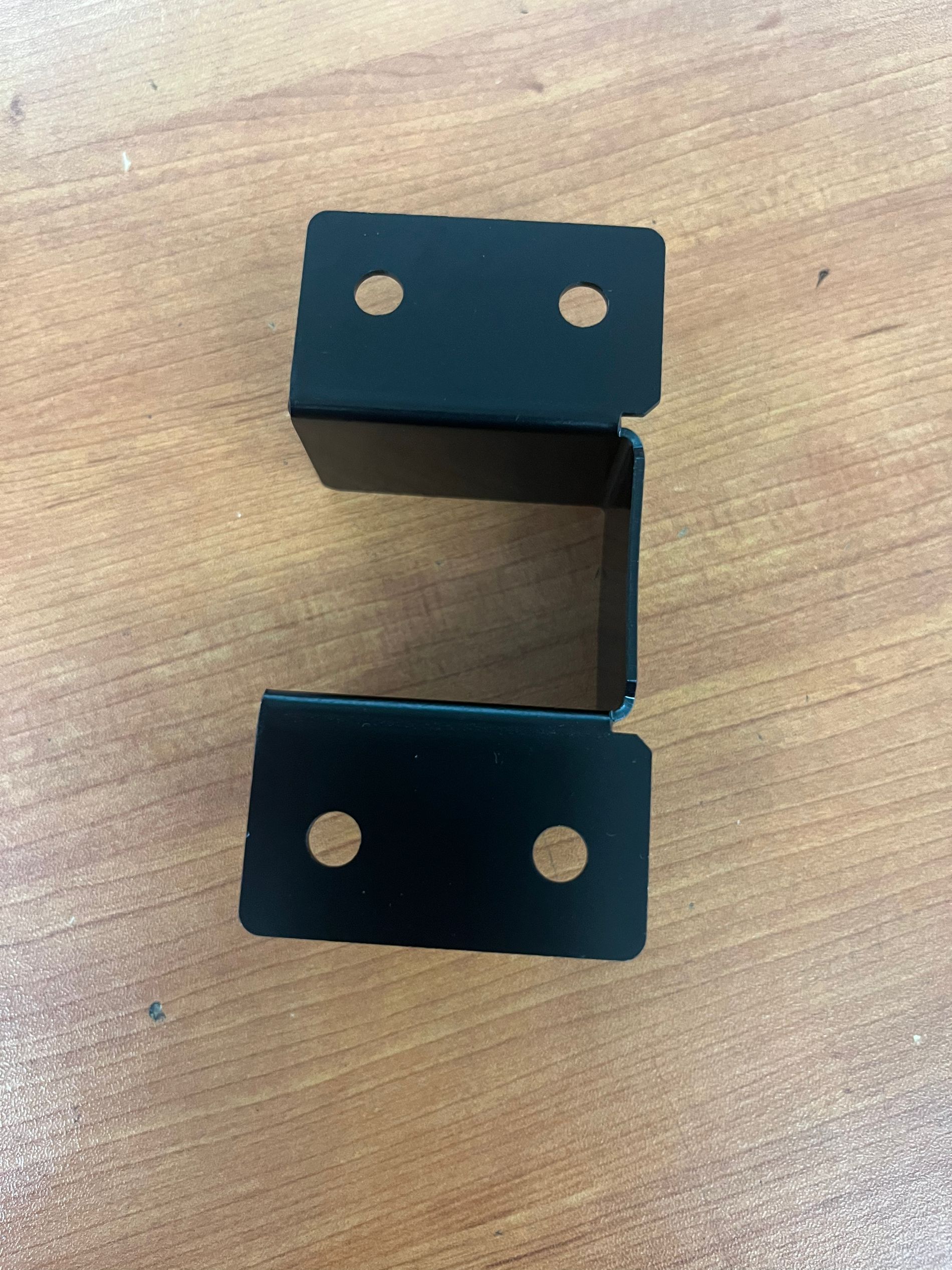 Heavy-Duty Black Bed Frame Bracket Adapter U-Shaped Headboard Hardware Stamped Bed Railing Accessories