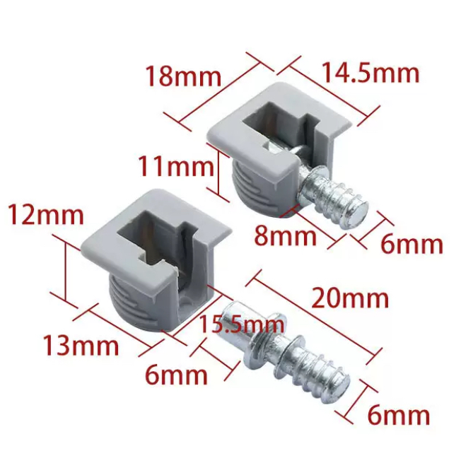 High Quality Furniture Cabinet Hardware Glass Pegs with Screw Self-tapping Shelf Support Pins