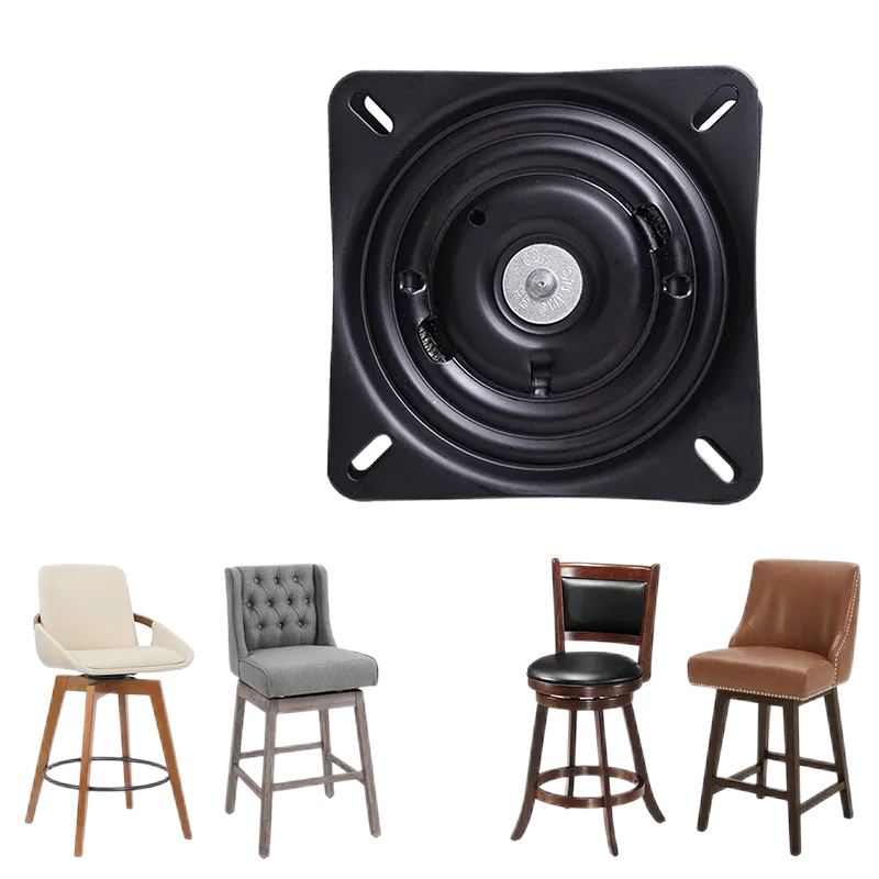 Furniture Fitting Hardware Chair Base Ball Bearing Swivel Plate Mechanism Frame 360 Degrees Roate Square Boat Seat Chair Platei