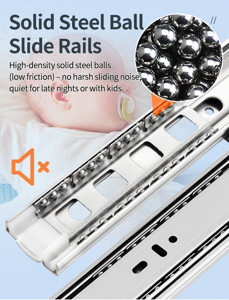 Heavy Duty Soft Close Drawer Slides - 10-24 Inch Full Extension Side Mount, Stainless Steel Ball Bearing Rails (100 Lb)