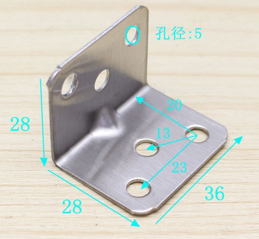 Stainless Steel Solid Corner Angle Iron Triangle Bracket Right Angle Code Cabinet Table Chair Foot Connector