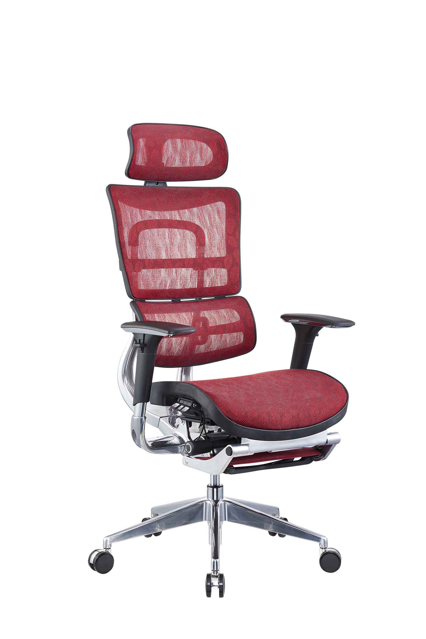 3D Armrest Luxury High Back Commercial Chair Solid Aluminum Frame Ergonomic Gaming Chair With Footrest
