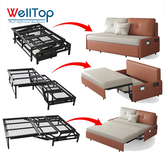 WELLTOP Factory Wholesale Furniture Accessories Hardware Adjustable Sofa Motion Heavy Duty Metal Sofa Recliner Mechanism Frame