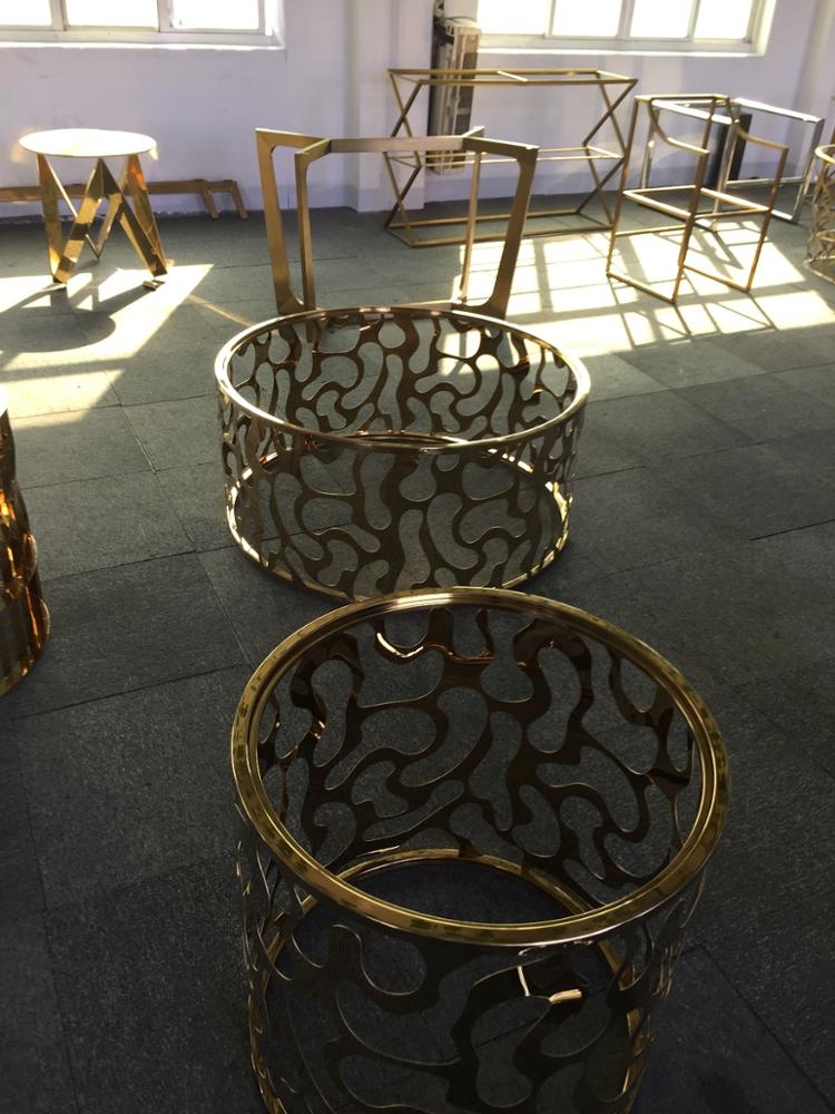 Metal Stainless Steel Design Decoration Furniture Parts for Sofa Frame Use in Gold PVD Electroplated