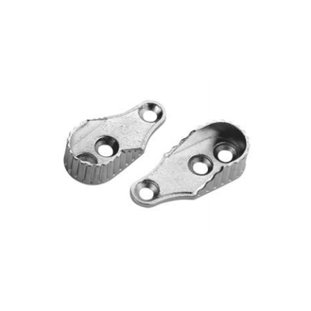 Zinc Alloy Nickel-Plated Oval Wardrobe Tube Rail Support Closet Rod Bracket