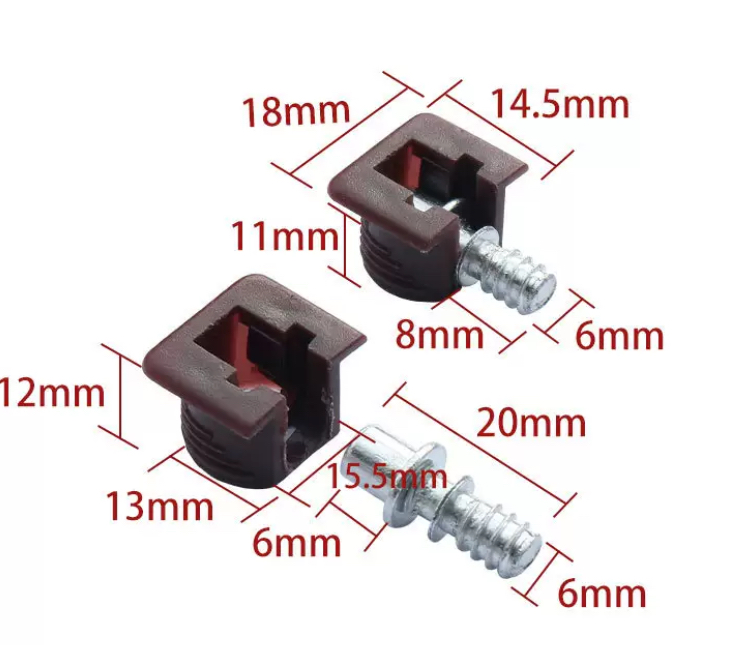 High Quality Furniture Cabinet Hardware Glass Pegs with Screw Self-tapping Shelf Support Pins