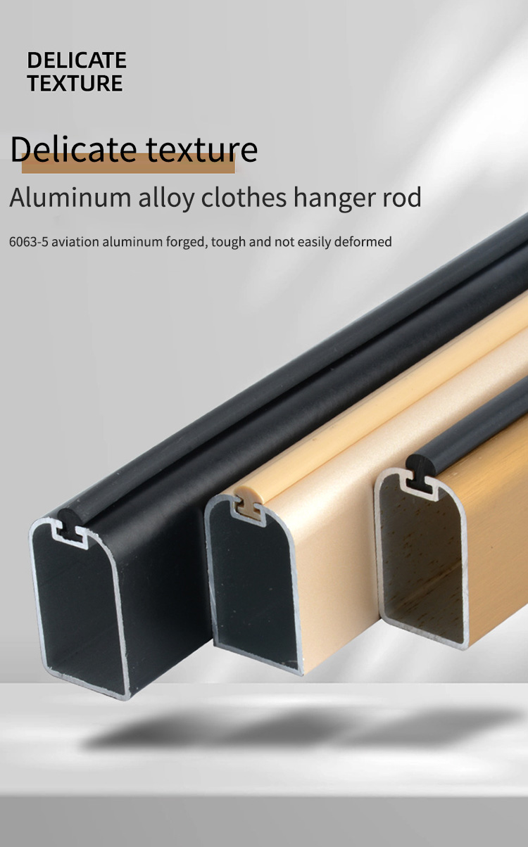 Cabinet Hanging Clothes Rod Furniture Hardware Accessories Aluminum Alloy Wardrobe Hanger Rod Flange Seat