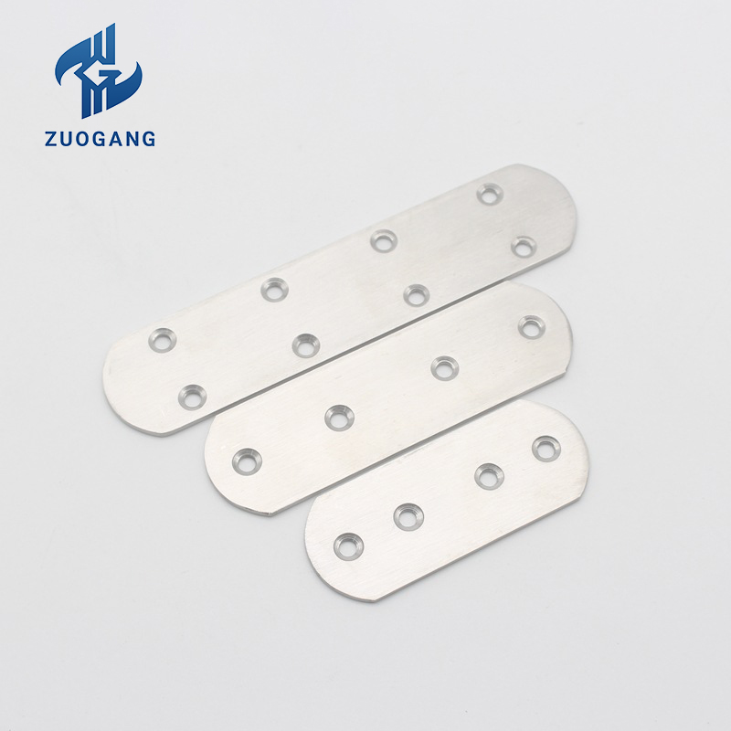 Stainless Steel Plated Square Straight Fixed Hole Standard Cabinet Furniture Fastener Wood Board Connect Planar Corner Braces