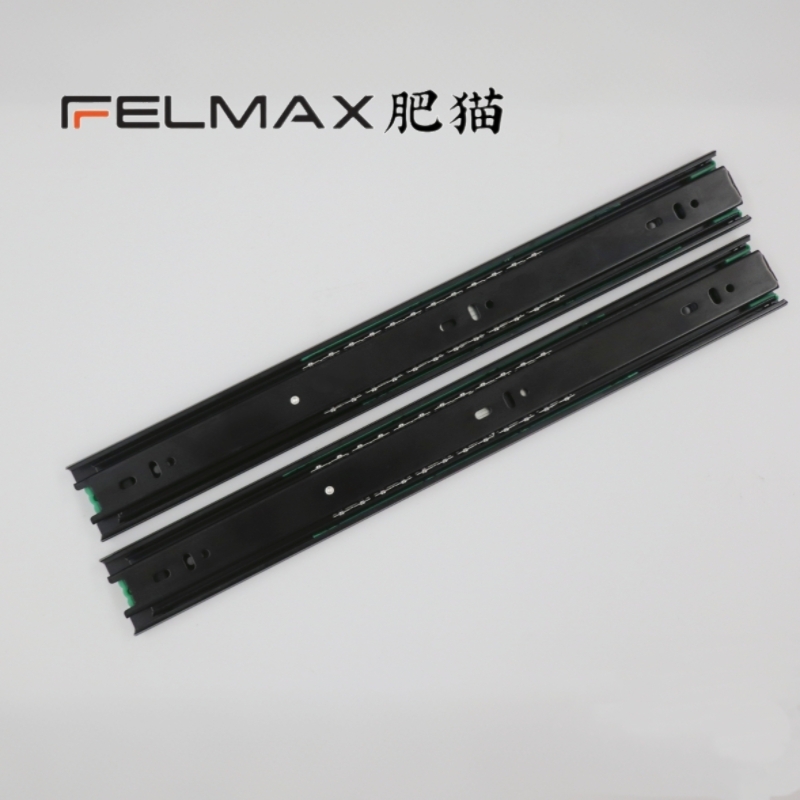 Felmax 45mm Width Full Extension Ball Bearing Silent Drawer Slide Telescopic Channel Cabinet Bedroom Track