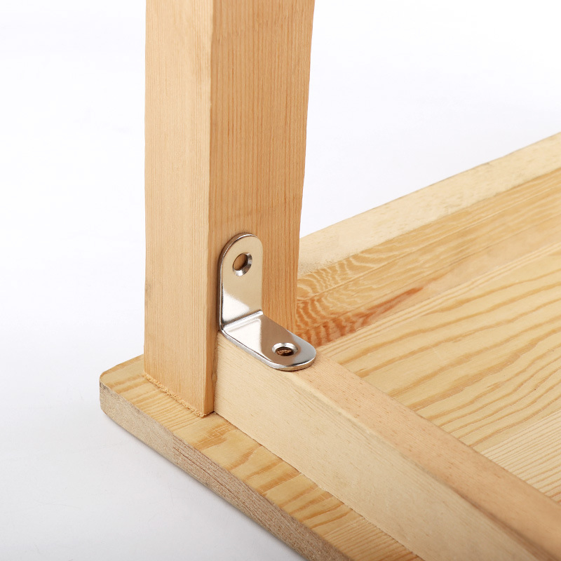 Stainless Steel 90 Degree L-Shaped Right Angle Iron Shelf Corner Bracket Table Chair Connector