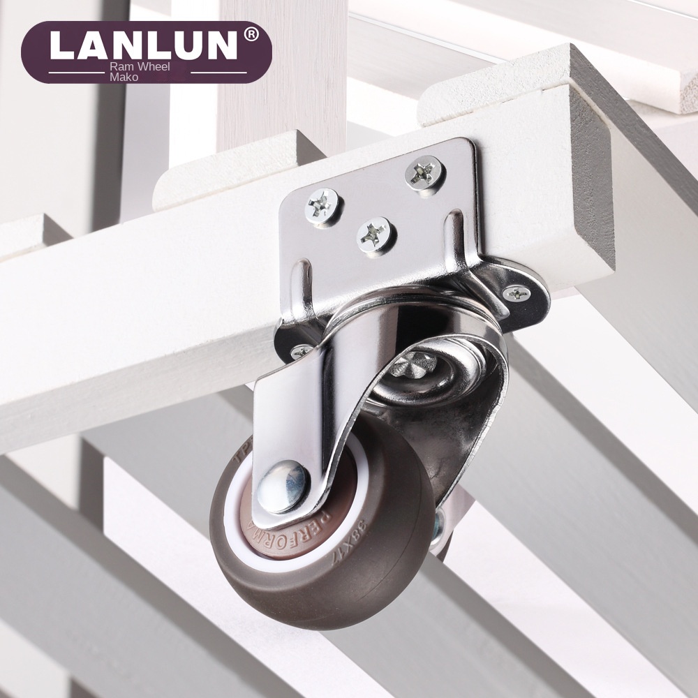 Right Angle L Type Universal Wheel Silencing Casters Unilateral Clamp For Bedside Cabinet Baby Bed &amp; Flower Rack