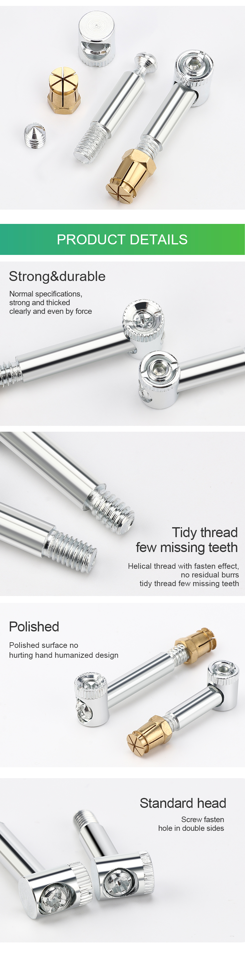Furniture Hardware Hidden Connector Furniture 4 in 1 Fastener Cupboard Hardware Fitting