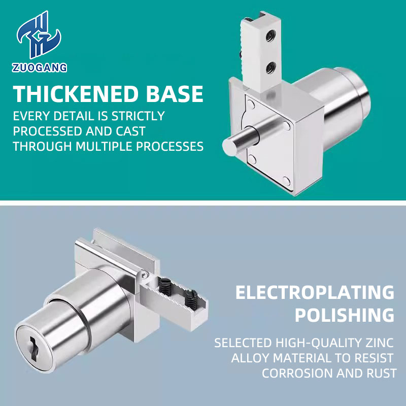 Traditional Silver Zinc Anti-theft Folding Key Lock for Office Cabinets &amp; Desks with Customizable Color Hardware for Hotels