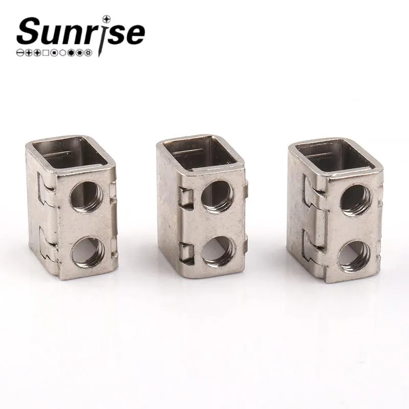 Two-Hole Circuit Table Iron Terminal Pressing Column Head Screw Frame Wiring Hardware Zinc Material Stamping Design