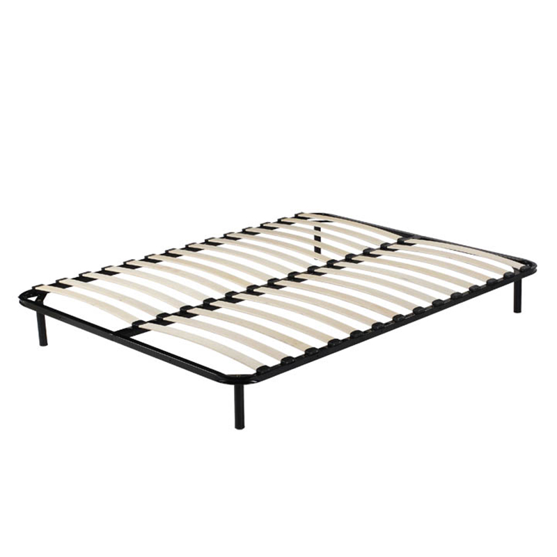 Modern Metal Wood Bed Frame King Whole Size Iron Metal Wooden Slats with Low Price