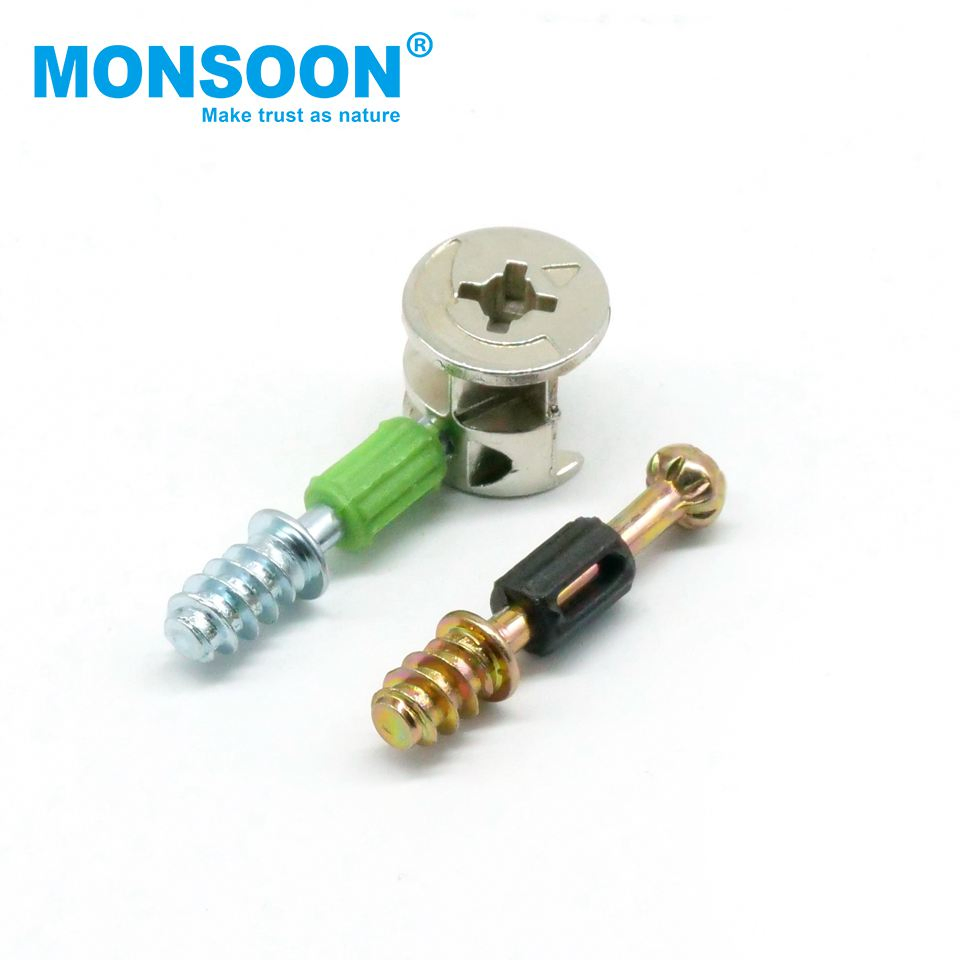 Cabinet Hardware Furniture Eccentric Cam Lock Table Wood Door Dowel Connecting Fastener Fitting Connector Bolt for Panel Fixing