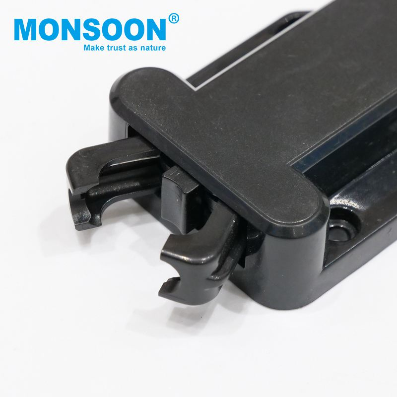 Black Plastic Furniture Hardware Accessories Fitting Cabinet Push Open Latch Lock Stopper Systems Push to Open