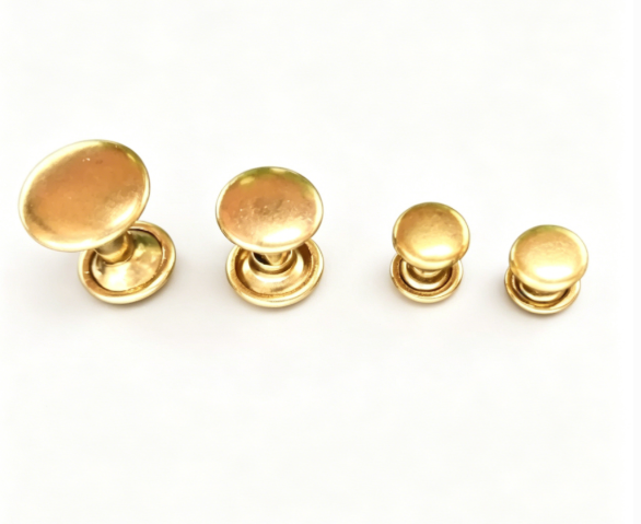 Double Flat Head Hollow Rivets High Strength Brass Iron Hollow Rivet Fastener for Furniture Bag Leather Hardware Connection