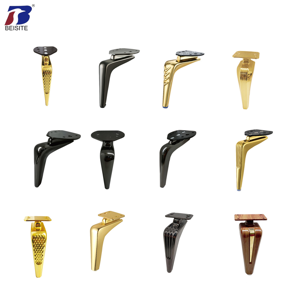 OEM Factory Custom Furniture Accessories Metal Iron Steel Sofa Support Legs New Furniture Legs Gold