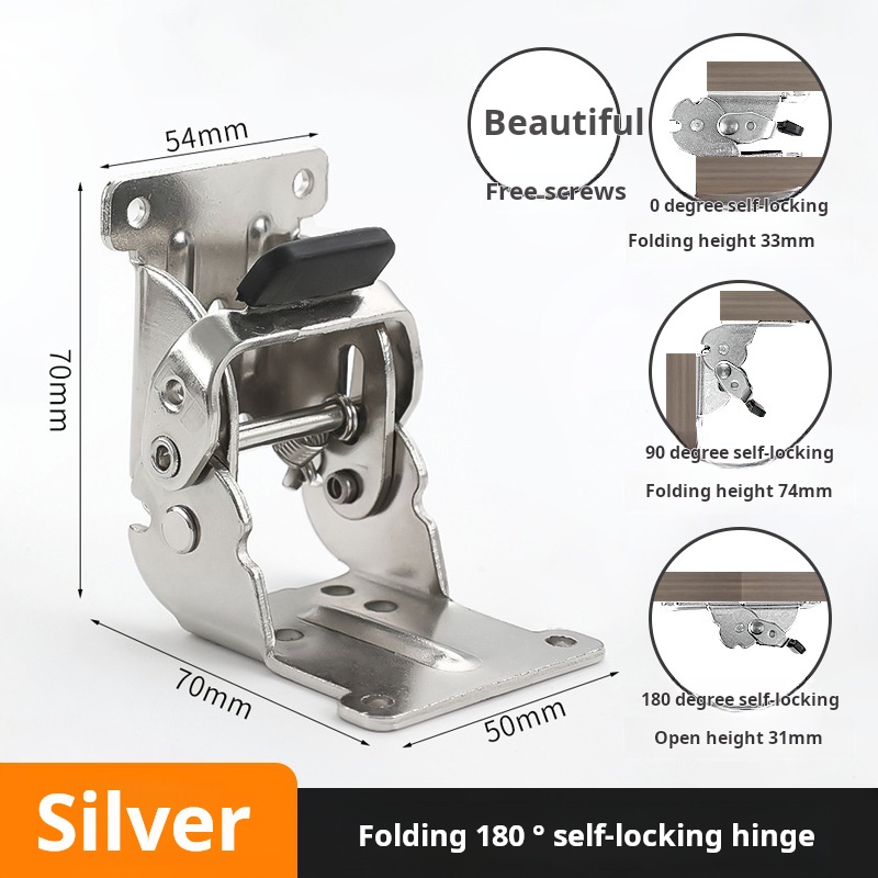 Furniture Hardware Accessories 180 Degrees Fold Table Hinge Folding Chair Fourniture Bed Hinges
