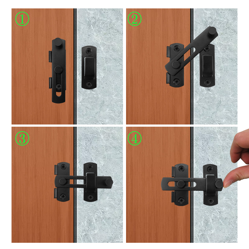 90 Degree Flip Stainless Steel Door Bolt Latch Cabinet Door Lock Furniture Hardware Accessories