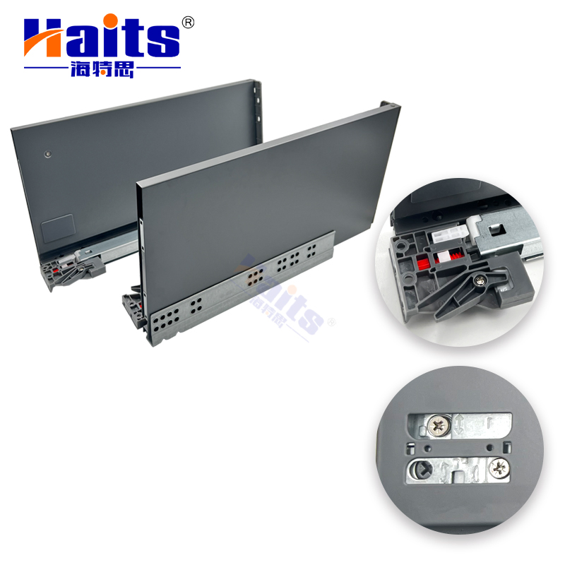 Height 180mm Soft Close Metal Box Drawer System for Kitchen Cabinet Furniture