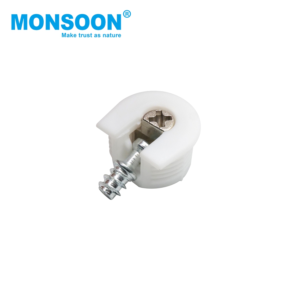Furniture Hardware Steel Cabinet Wardrobe Invisible Joint Connecting Bolt Cam Lock Screw Dowel Hotel Use Nickel Finish Strong