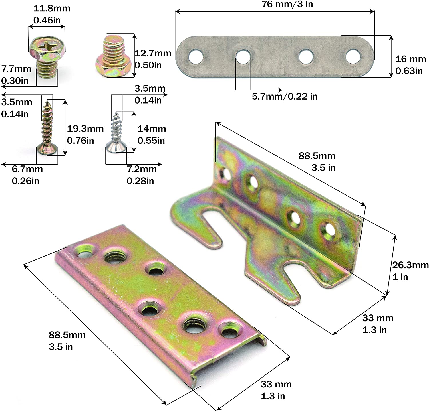 Bed Rail Bracket Size Guide