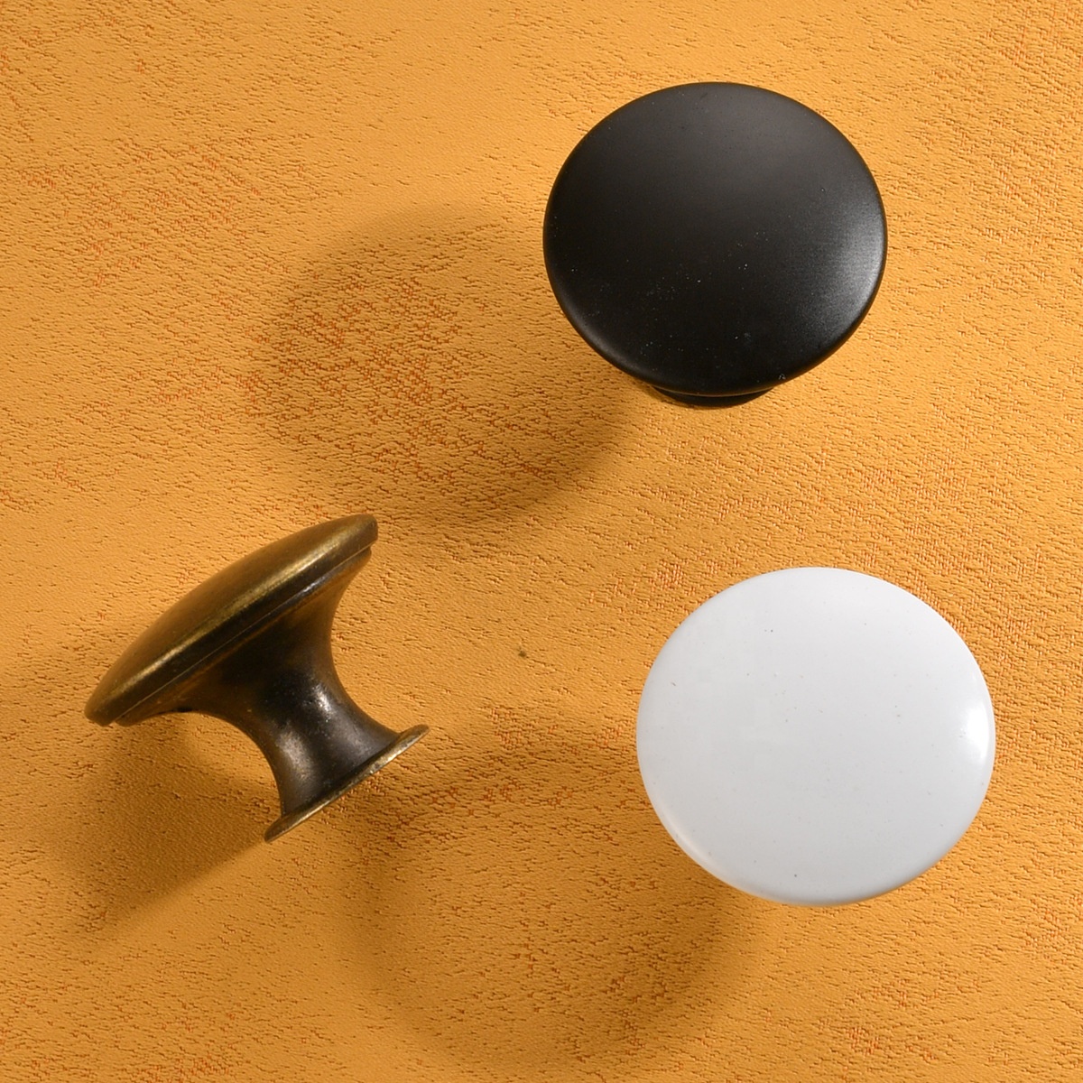 Simple Matte Black Round Flat Head Small Handle, Single Hole Hollow Cabinet Door Handle Decorative Accessories