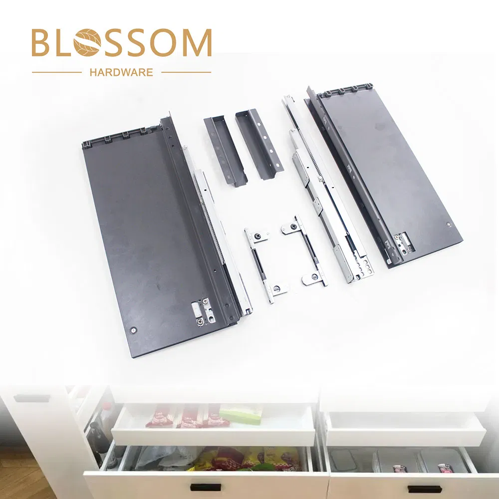 Soft Close Concealed Runners Slim Box Drawer Box System for Kitchen