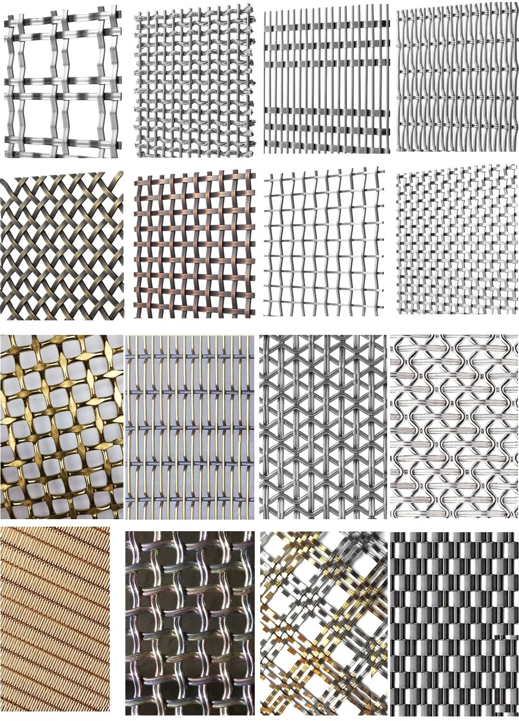 Styles of Architectural Decorative Crimped Woven Mesh