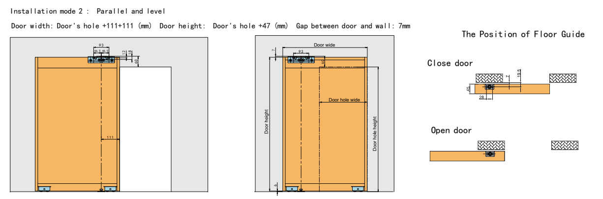 Hot Sale Latest Magic Door Hidden Track Simple Design Advanced Invisible Sliding Door Max Door Weight 60kg