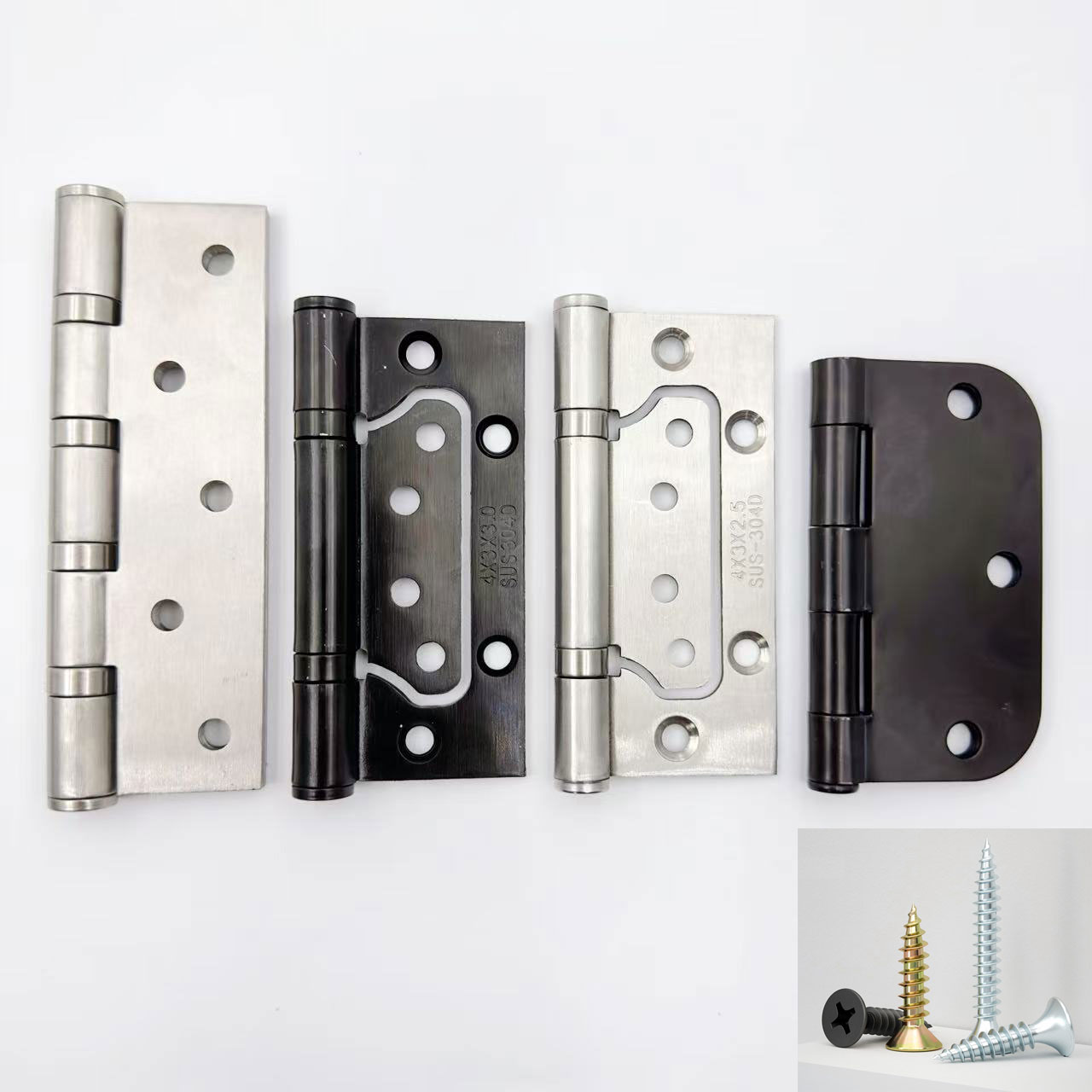 Screw Fastener Factory Custom Stainless Steel Wooden Door Hinges Furniture Crafts Hidden Hinge Hardware Accessories