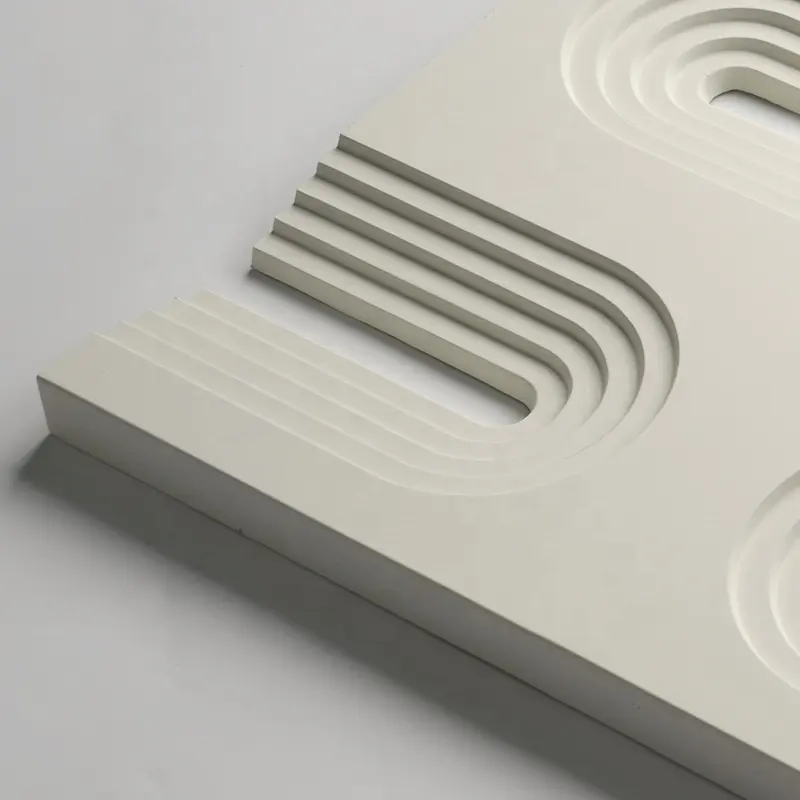 Interior Polyurethane Faux Stone White 3D Art PU Foam Stylish Cladding Wall Partition Panels