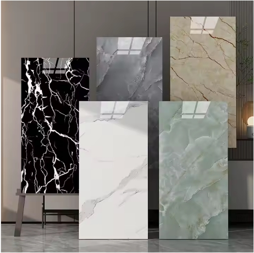 Durable 1220*2440mm Spc Wall Panel UV Marble PVC Marble Sheet for Interior Decoration