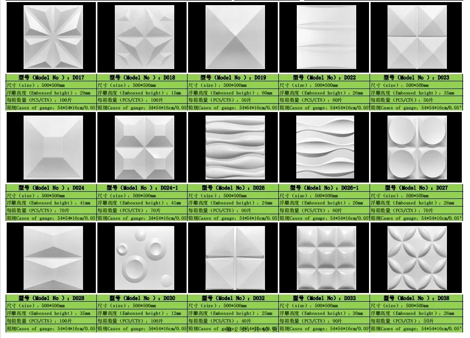 3D PVC Wall Panel Style