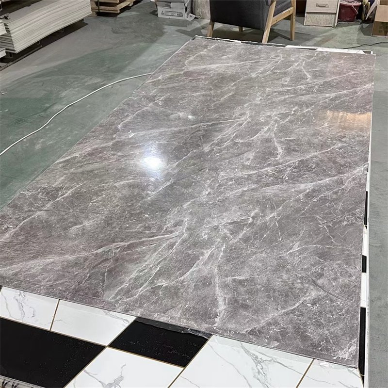 Linyi Manufacturer 1220X2440mm PVC Marble Sheet PVC Wall Panel UV Marble Sheet UV Boards Glossy Spc Wall Panel